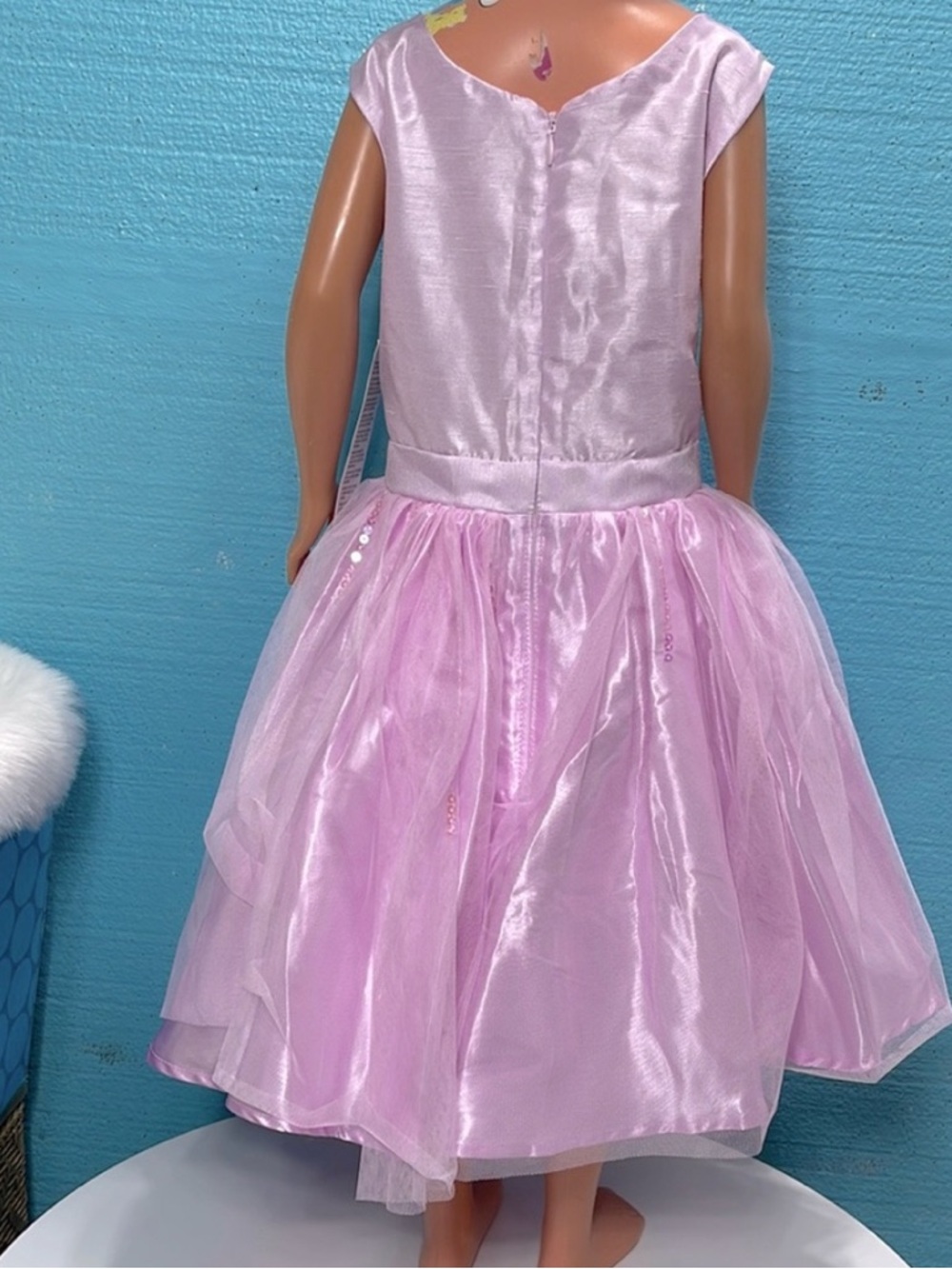 Disney Parks Belle Princess Dress 5/6 Pink Sequin Tutu Beauty & Beast Costume - Picture 5 of 12